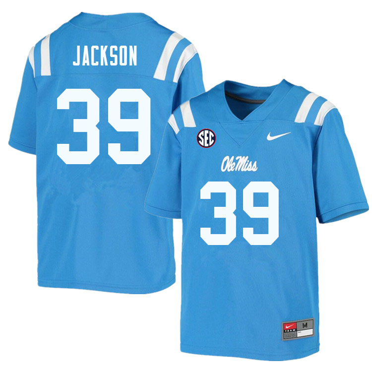Dink Jackson Ole Miss Rebels NCAA Men's Powder Blue #39 Stitched Limited College Football Jersey YOQ1358NO
